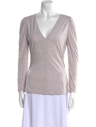 Rebecca Taylor V-Neck Long Sleeve Top