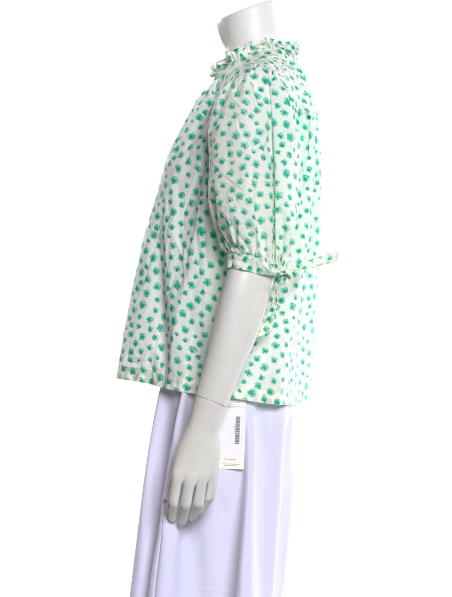 Rebecca Taylor Floral Print Mock Neck Blouse