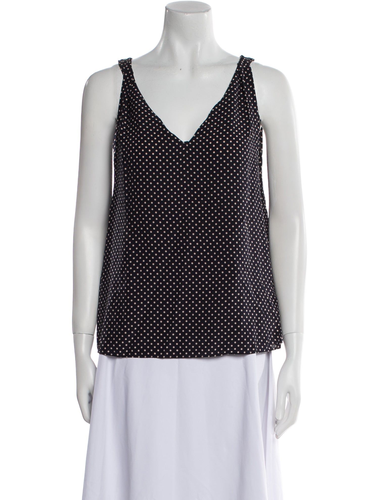 Rebecca Taylor Silk Polka Dot Print Top