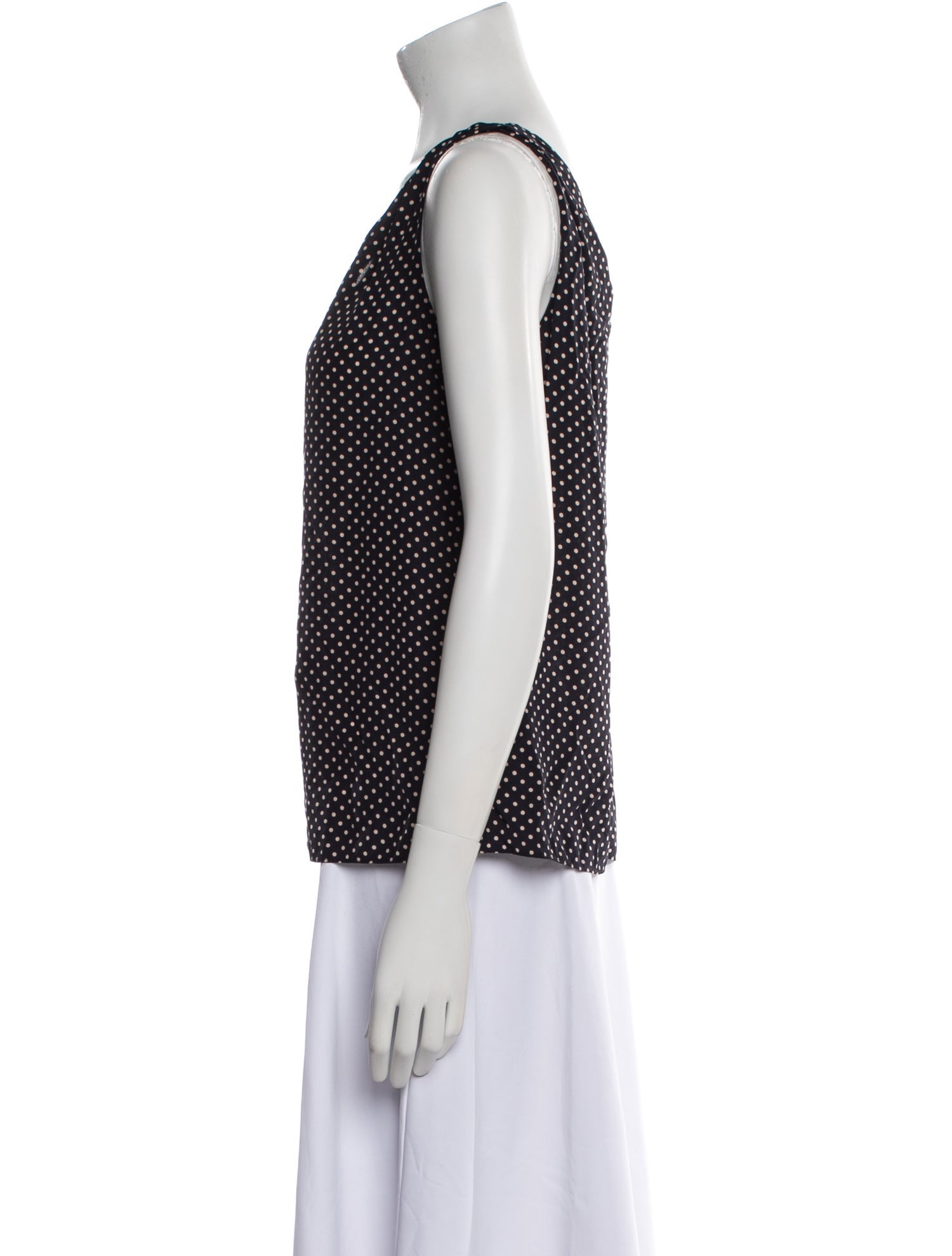 Rebecca Taylor Silk Polka Dot Print Top
