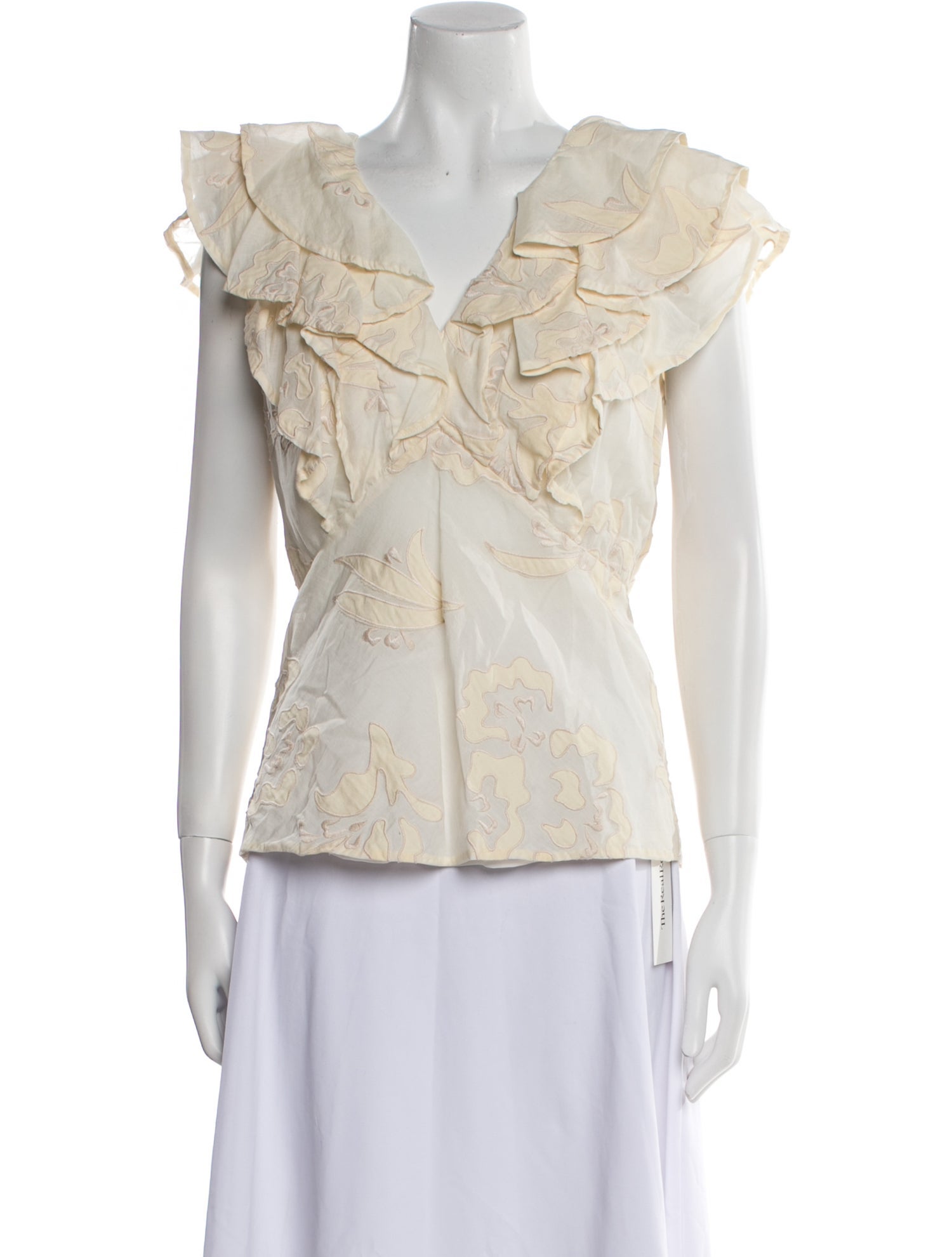 Rebecca Taylor V-Neck Short Sleeve Blouse