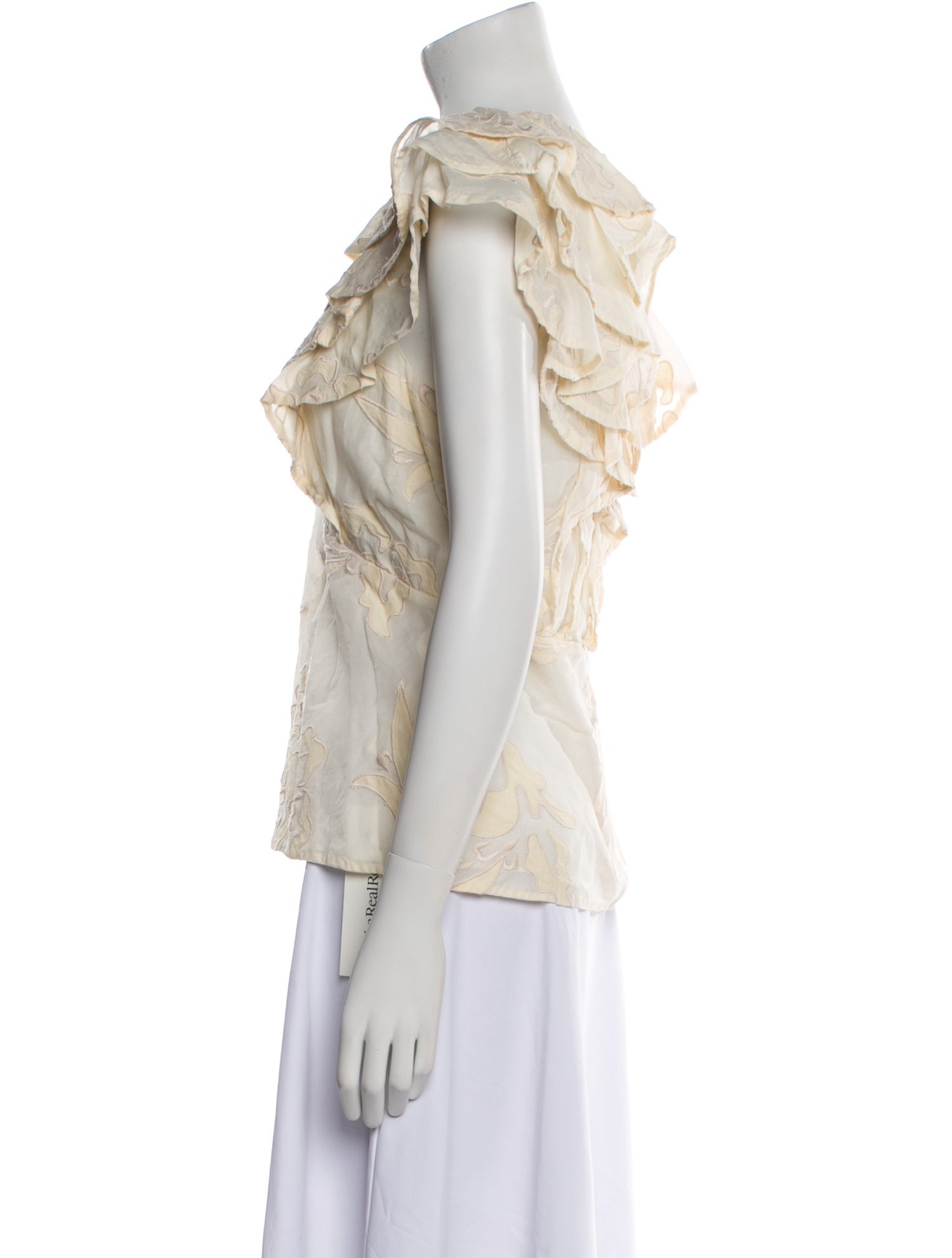 Rebecca Taylor V-Neck Short Sleeve Blouse