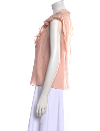 Rebecca Taylor Silk Mock Neck Blouse