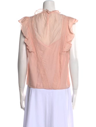 Rebecca Taylor Silk Mock Neck Blouse