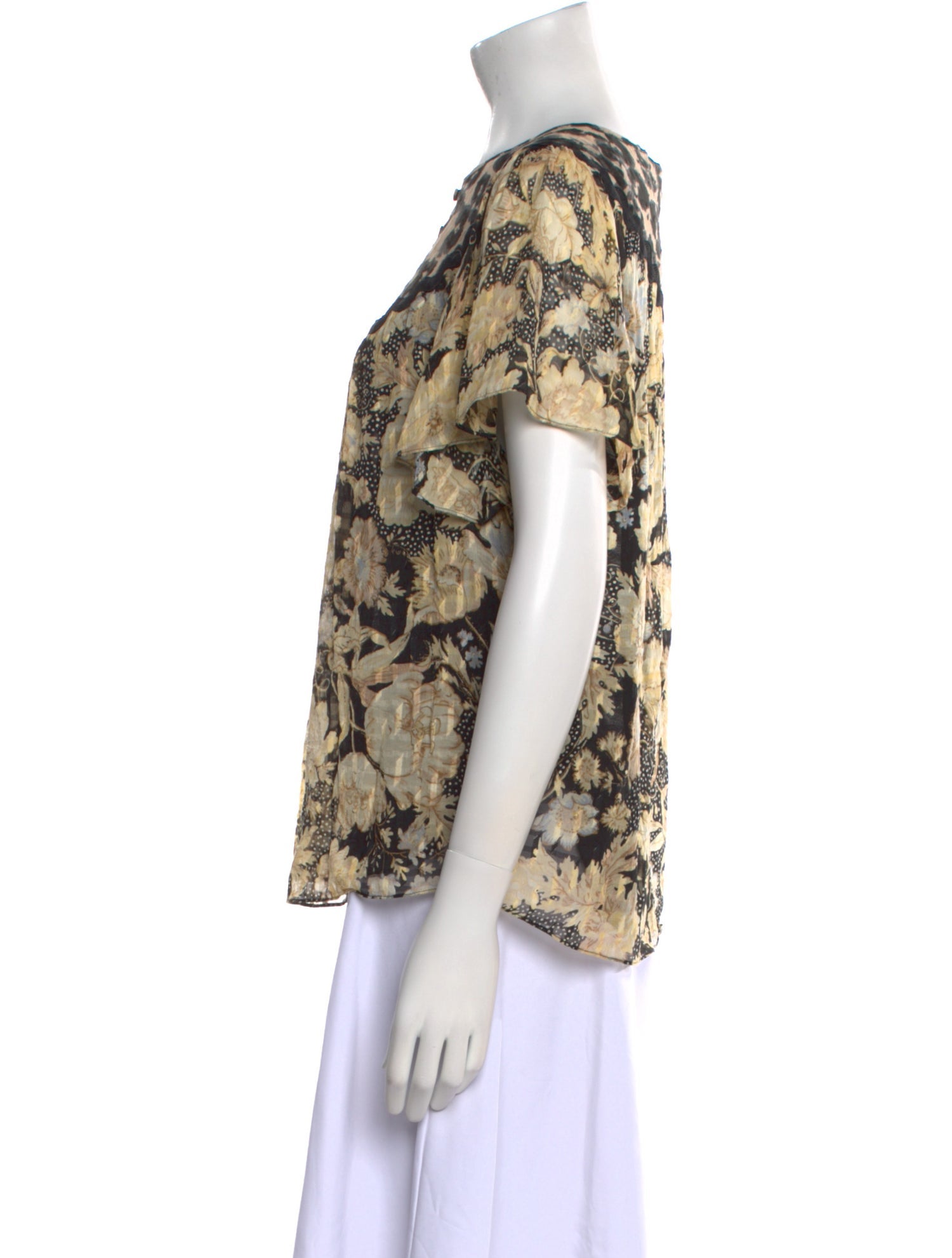 Rebecca Taylor Silk Floral Print Blouse