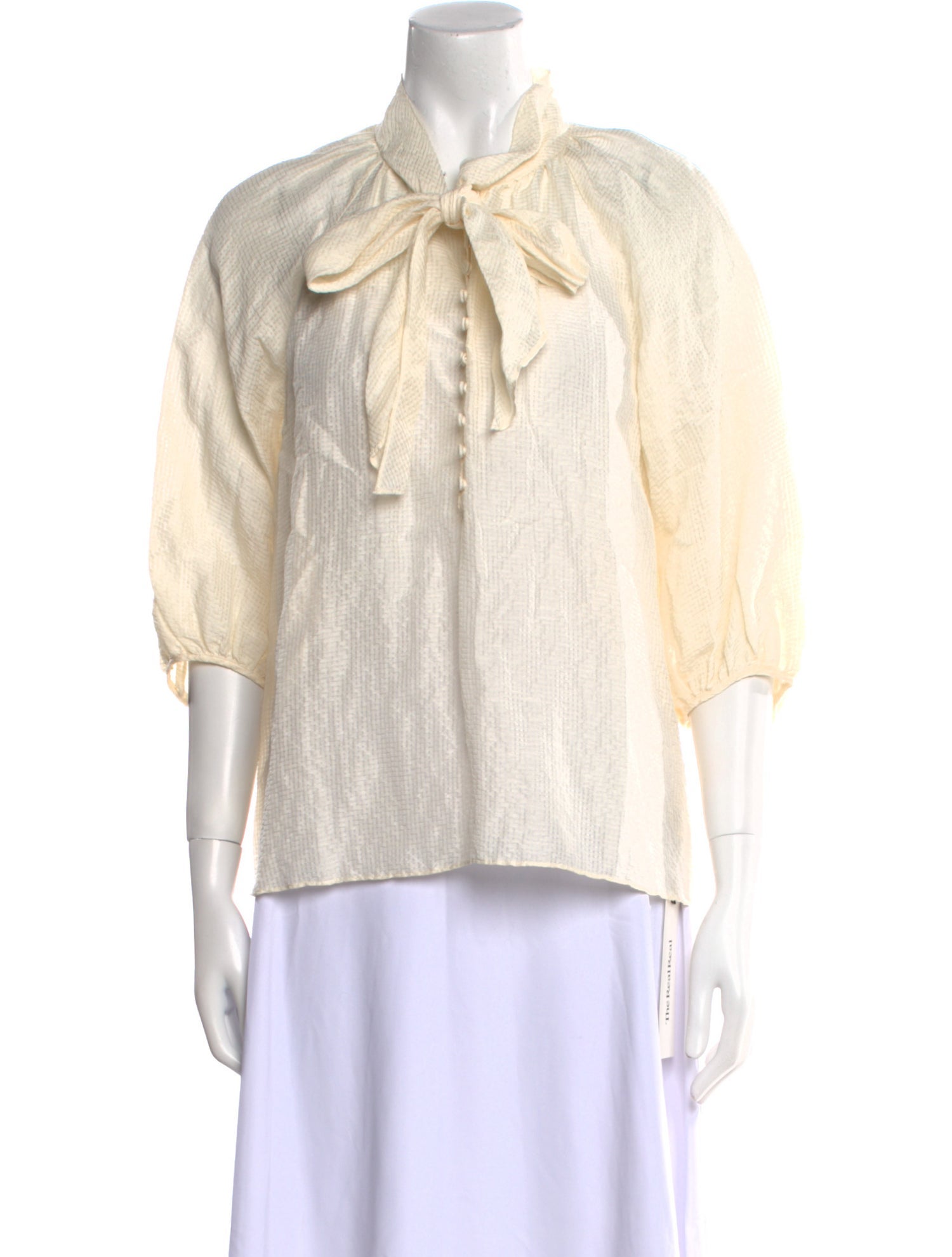 Rebecca Taylor Linen Mock Neck Blouse