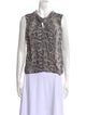 Rebecca Taylor Silk Animal Print Top