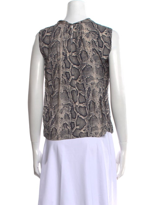 Rebecca Taylor Silk Animal Print Top