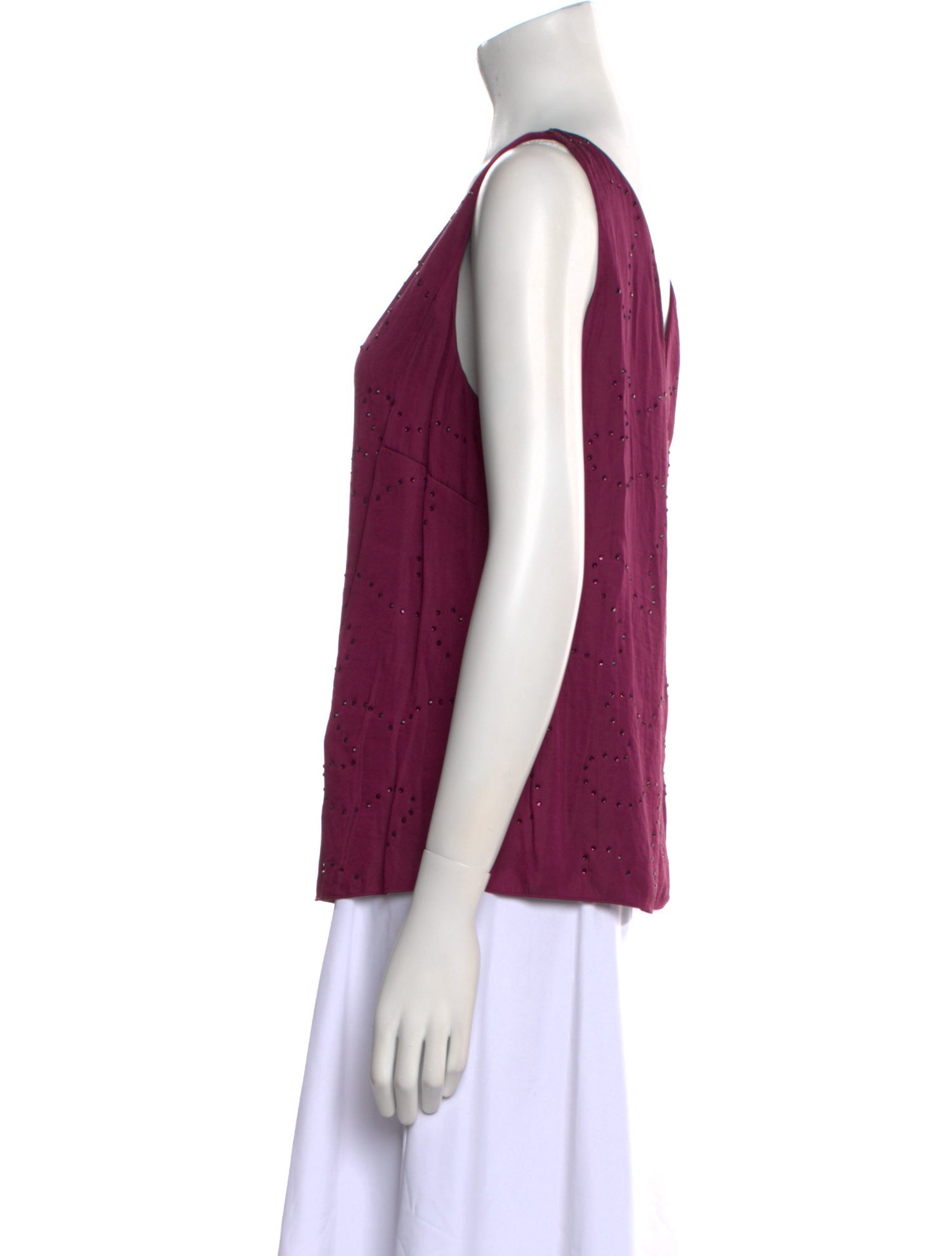 Rebecca Taylor V-Neck Sleeveless Top