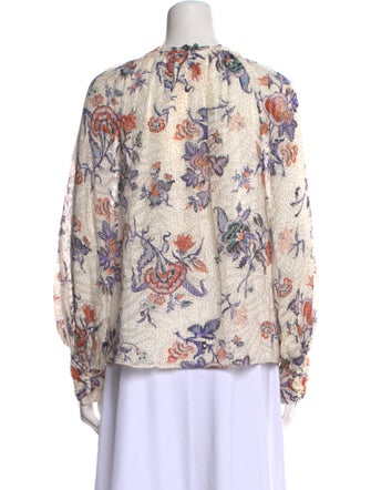 Rebecca Taylor Silk Floral Print Blouse