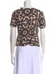 Rebecca Taylor Linen Animal Print T-Shirt