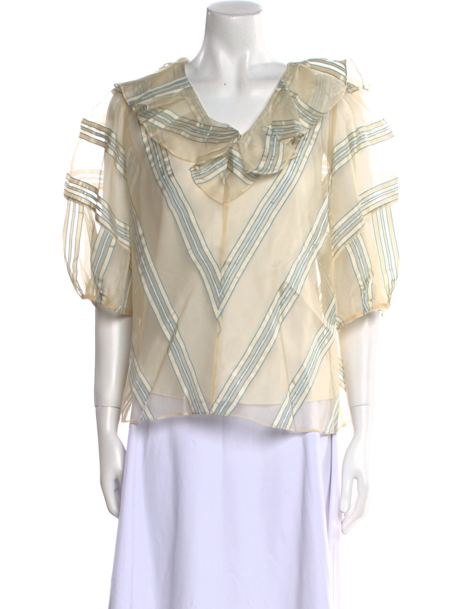 Rebecca Taylor Silk Striped Blouse