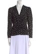 Rebecca Taylor Silk Polka Dot Print Blouse