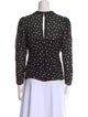 Rebecca Taylor Silk Polka Dot Print Blouse
