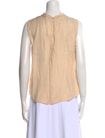 Rebecca Taylor Silk Mock Neck Blouse