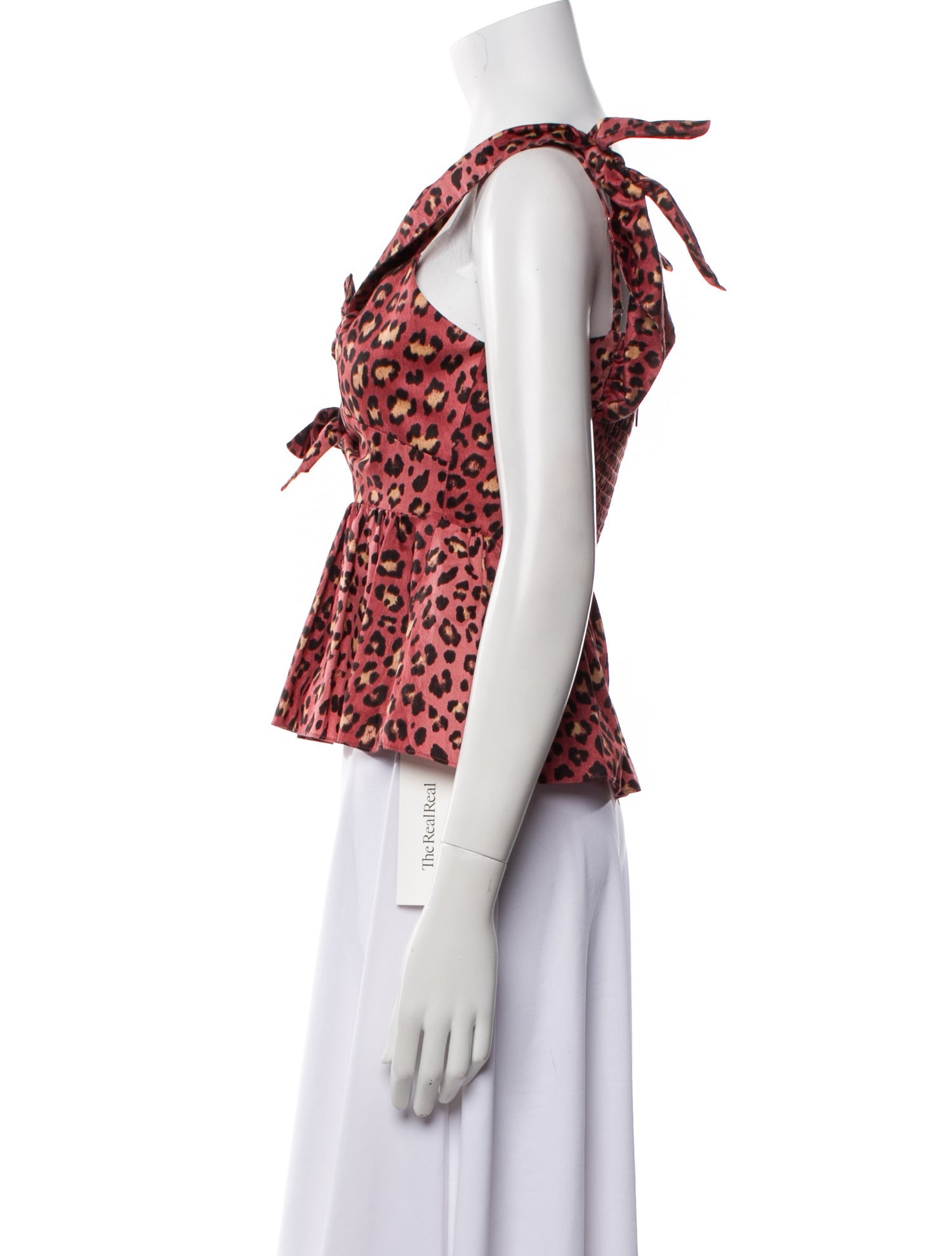 Rebecca Taylor Animal Print V-Neck Crop Top w/ Tags