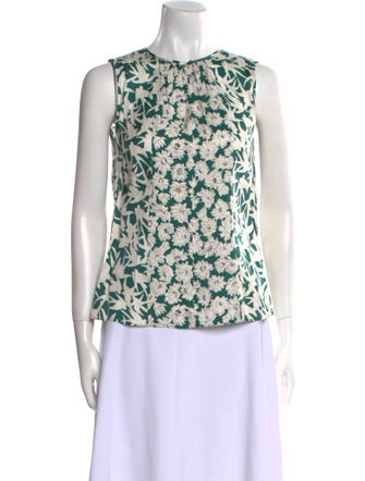 Rebecca Taylor Silk Floral Print Top