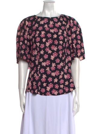 Rebecca Taylor Silk Floral Print Blouse
