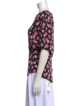 Rebecca Taylor Silk Floral Print Blouse