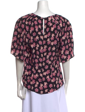 Rebecca Taylor Silk Floral Print Blouse