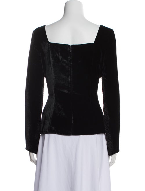 Rebecca Taylor Velvet Square Neckline Top