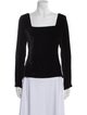Rebecca Taylor Velvet Square Neckline Top