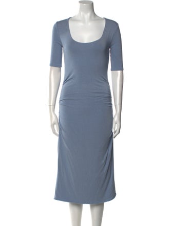 Rebecca Taylor Scoop Neck Midi Length Dress