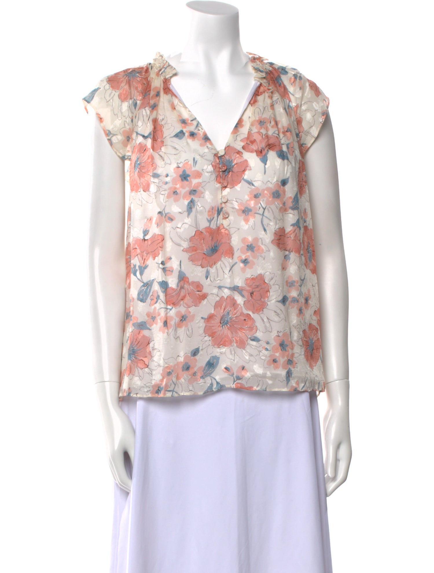 Rebecca Taylor Silk Floral Print Blouse