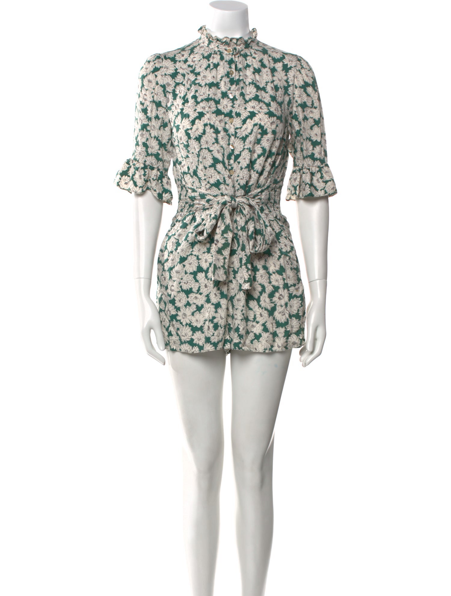 Rebecca Taylor Silk Floral Print Romper