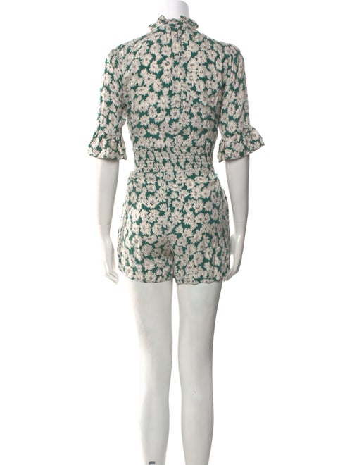 Rebecca Taylor Silk Floral Print Romper