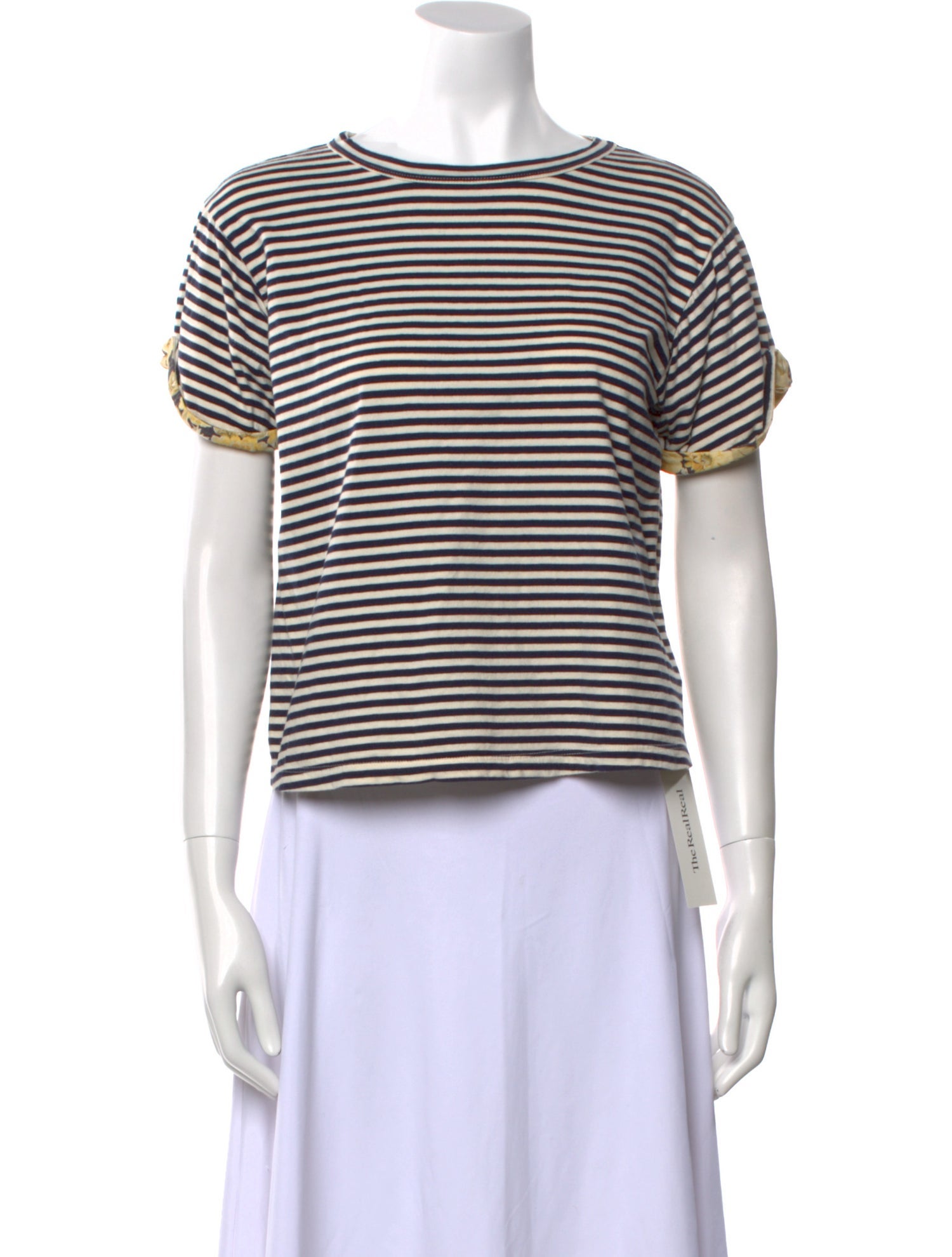 Rebecca Taylor Striped Bateau Neckline T-Shirt