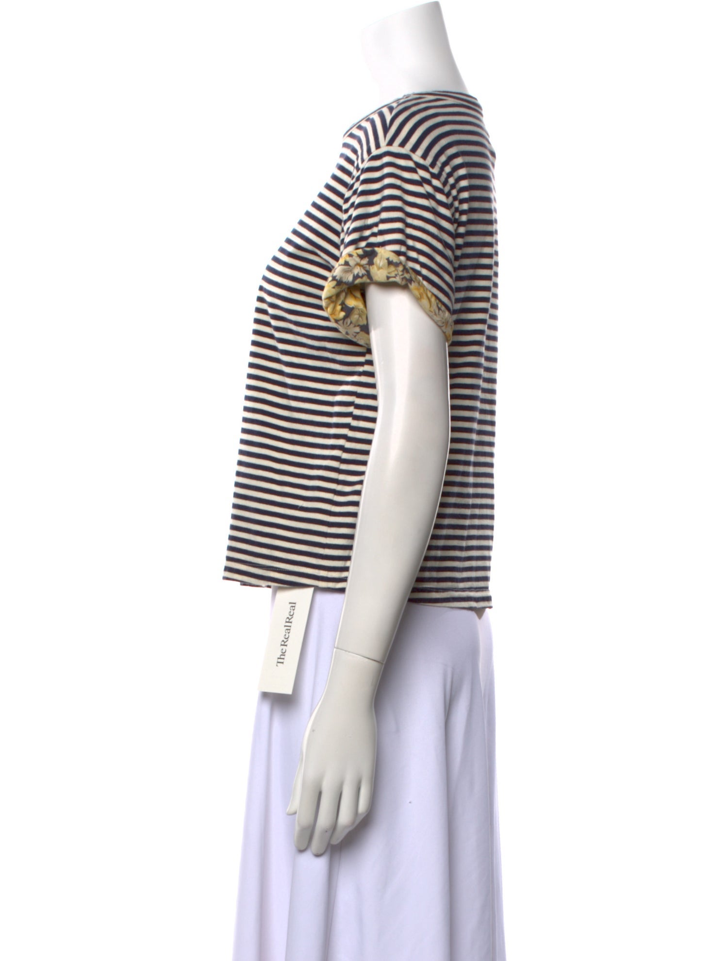 Rebecca Taylor Striped Bateau Neckline T-Shirt