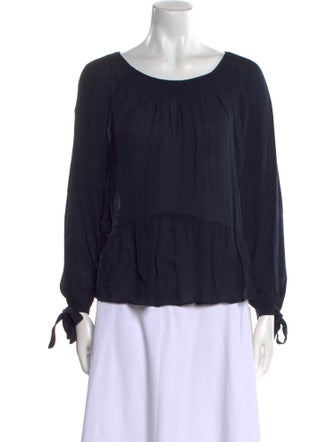 Rebecca Taylor Silk Scoop Neck Blouse