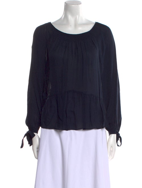 Rebecca Taylor Silk Scoop Neck Blouse