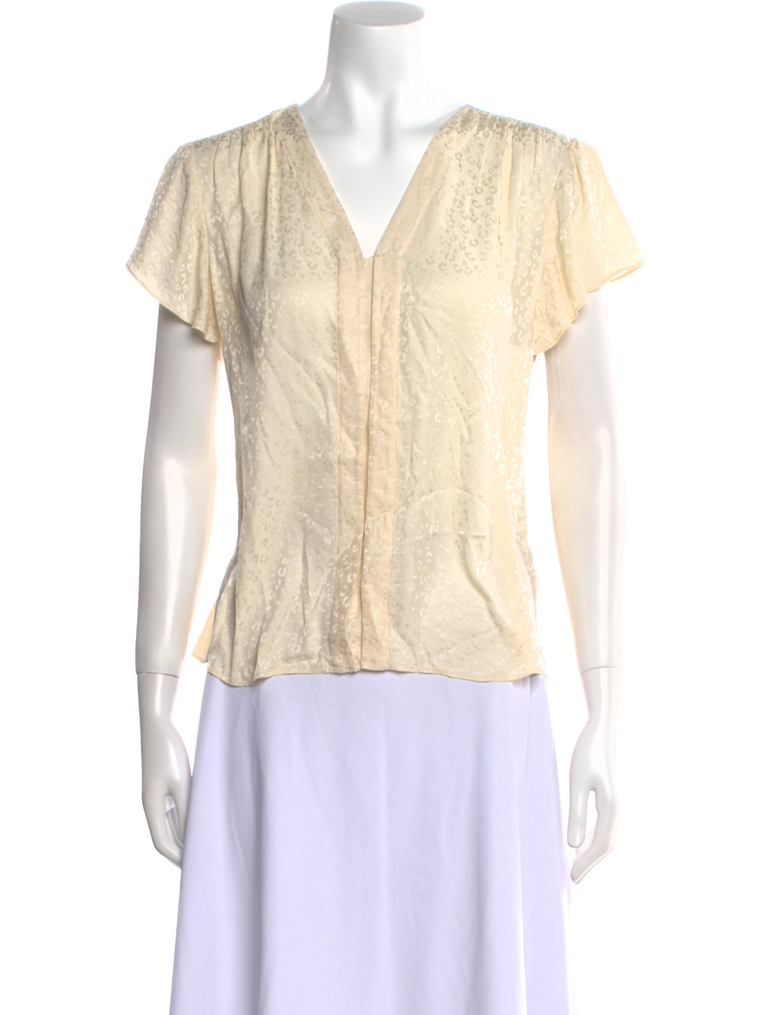 Rebecca Taylor Silk V-Neck Blouse
