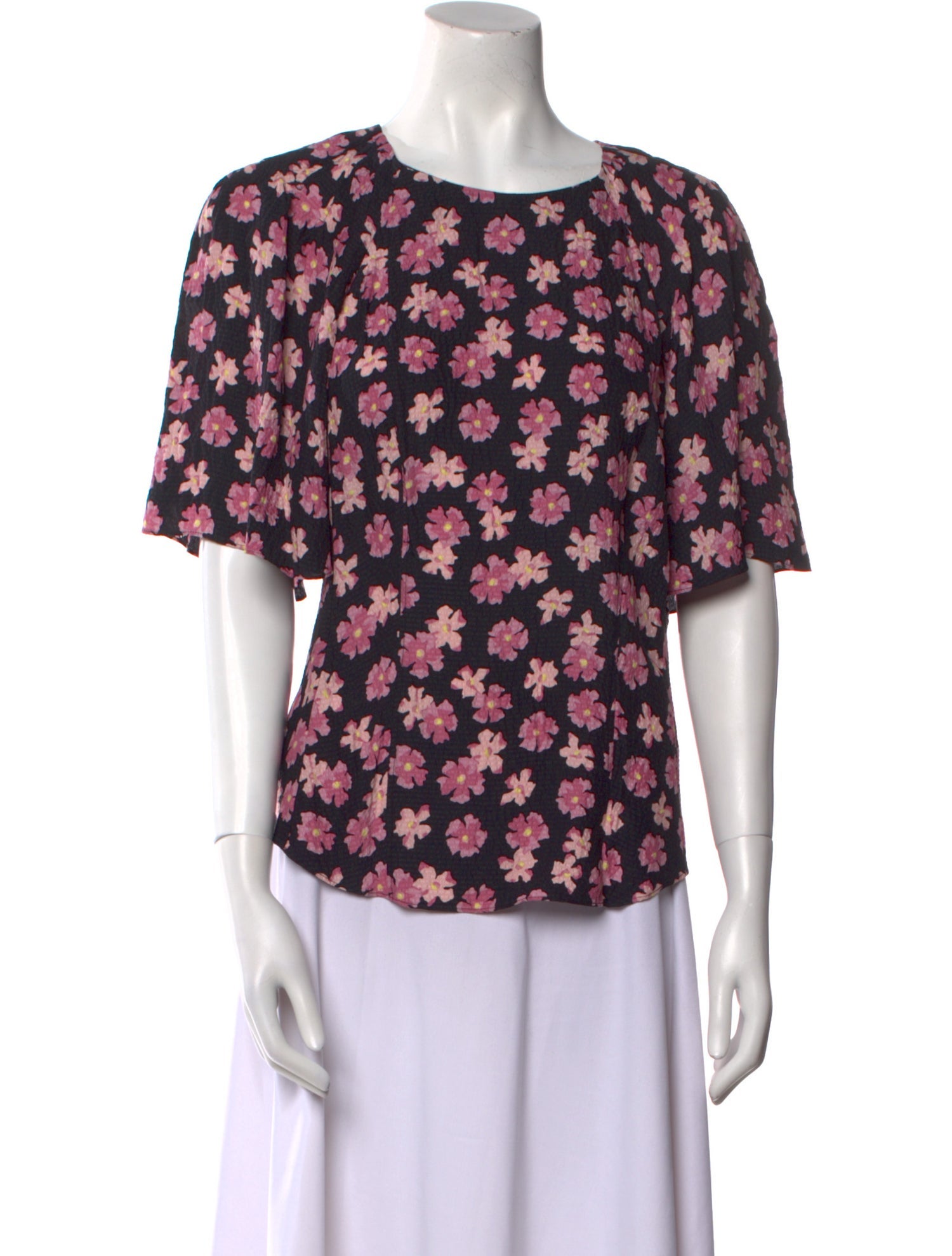 Rebecca Taylor Silk Floral Print Blouse