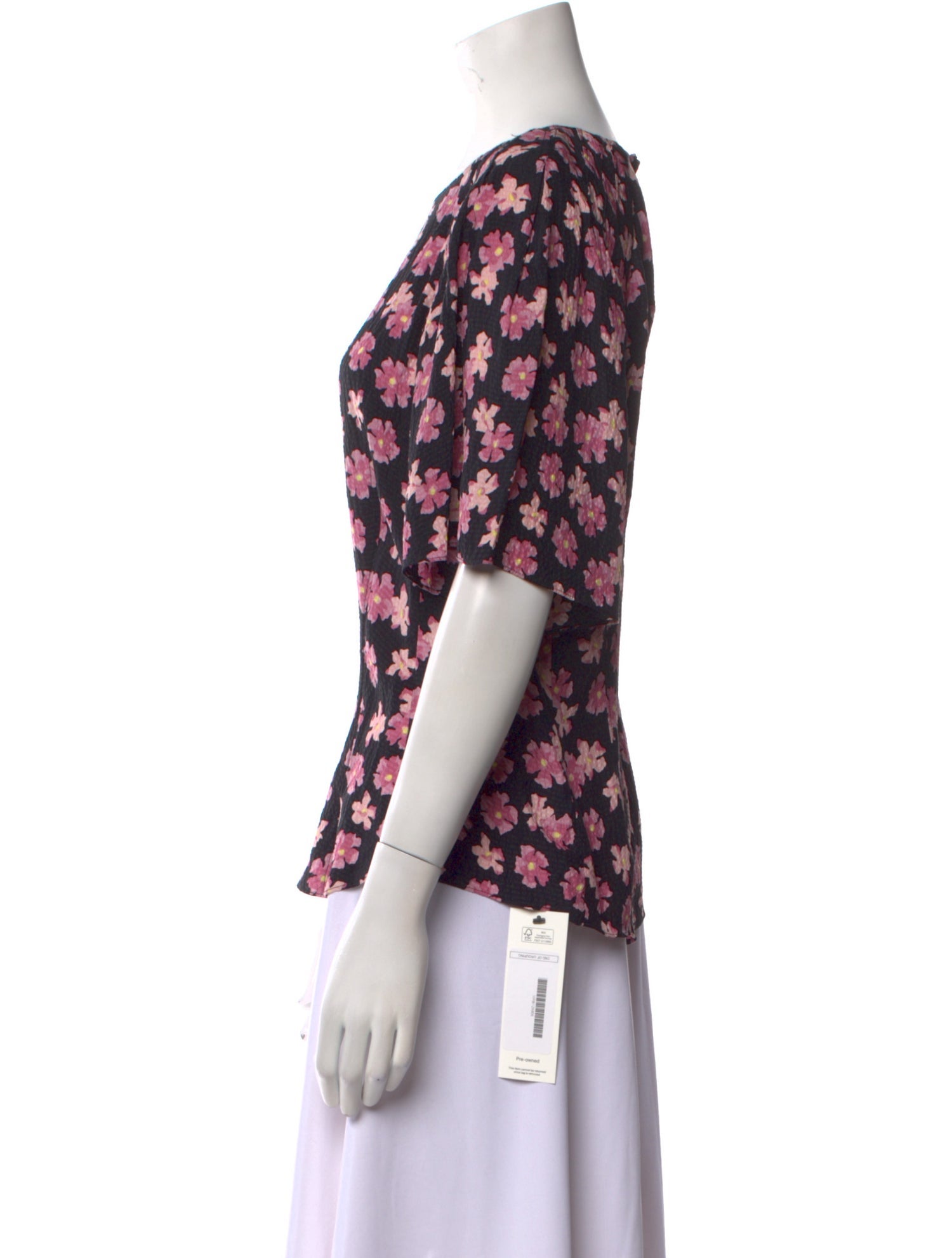 Rebecca Taylor Silk Floral Print Blouse
