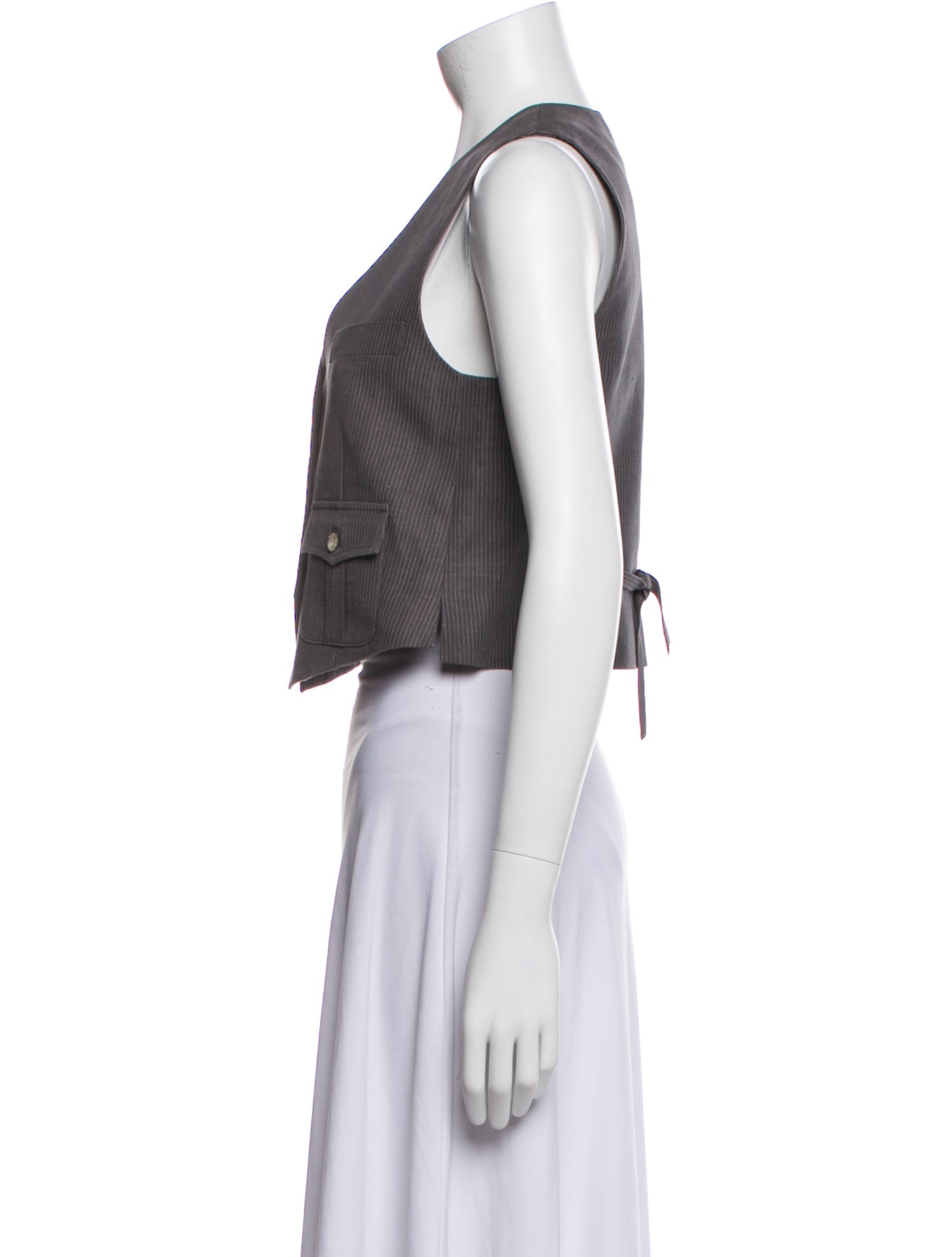 Rebecca Taylor Linen Striped Vest