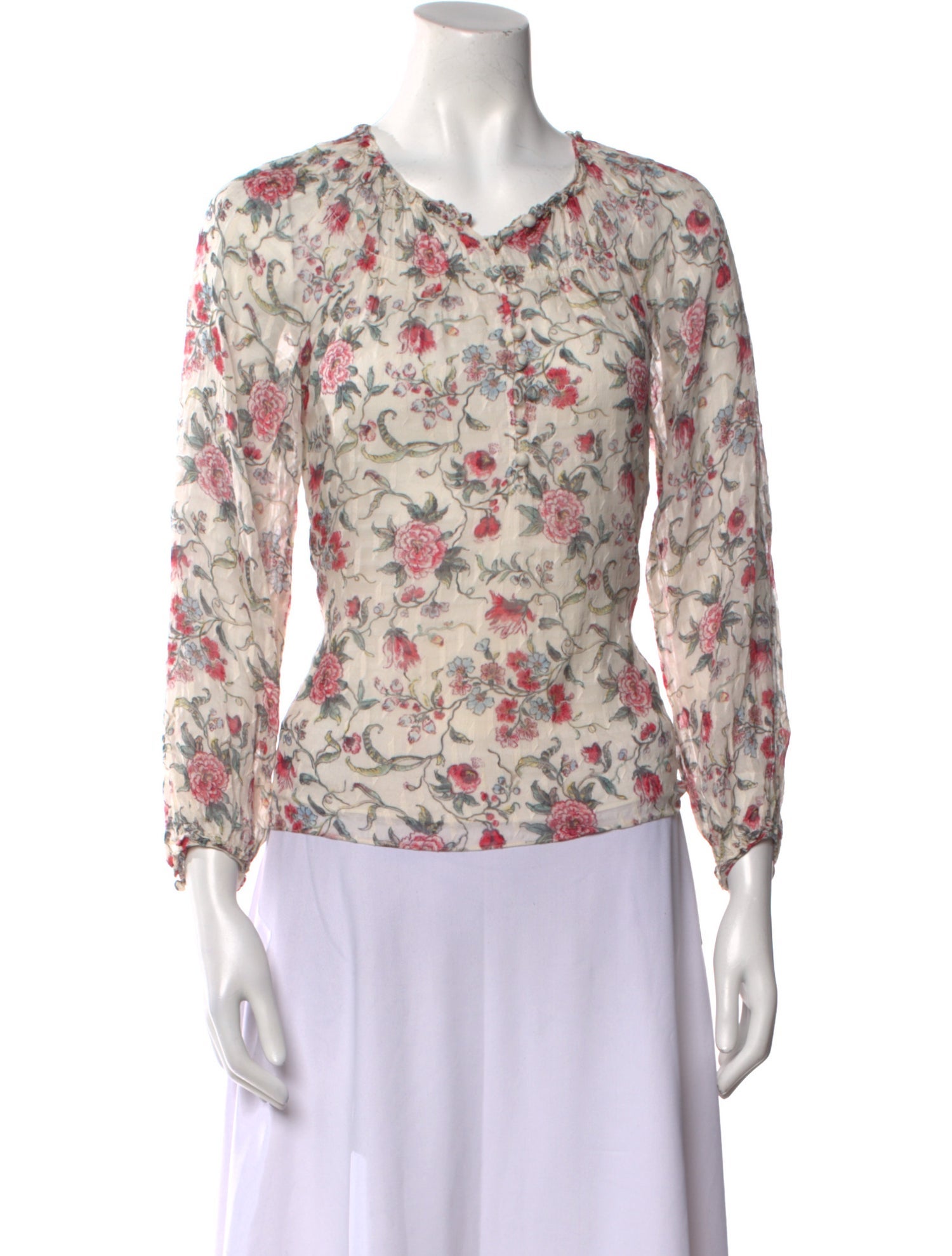 Rebecca Taylor Silk Floral Print Blouse