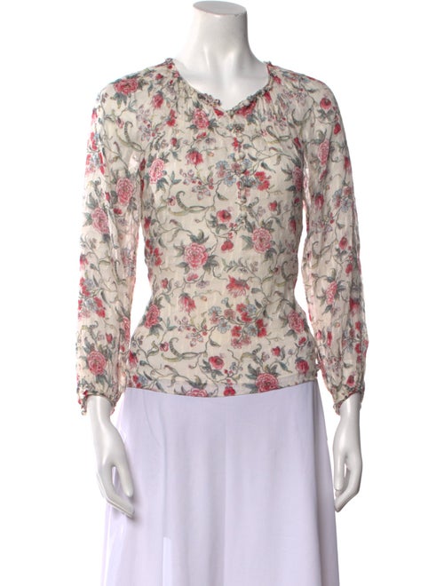Rebecca Taylor Silk Floral Print Blouse