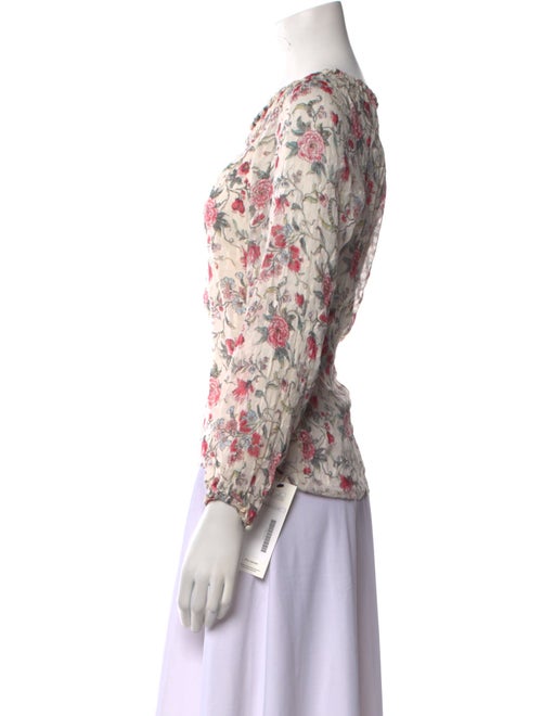 Rebecca Taylor Silk Floral Print Blouse