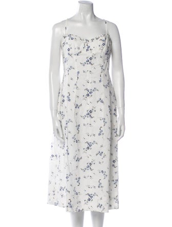 Rebecca Taylor Floral Print Long Dress