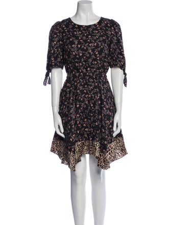 Rebecca Taylor Floral Print Knee-Length Dress