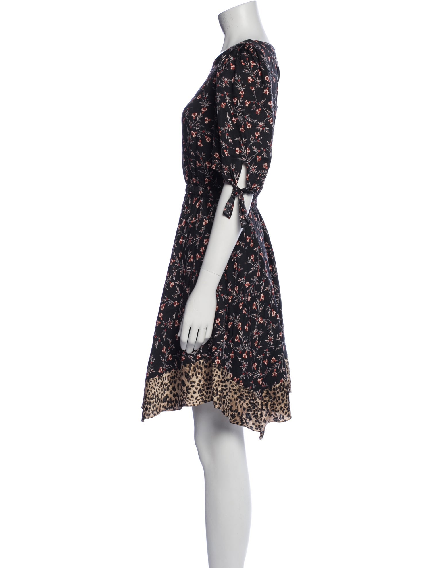 Rebecca Taylor Floral Print Knee-Length Dress