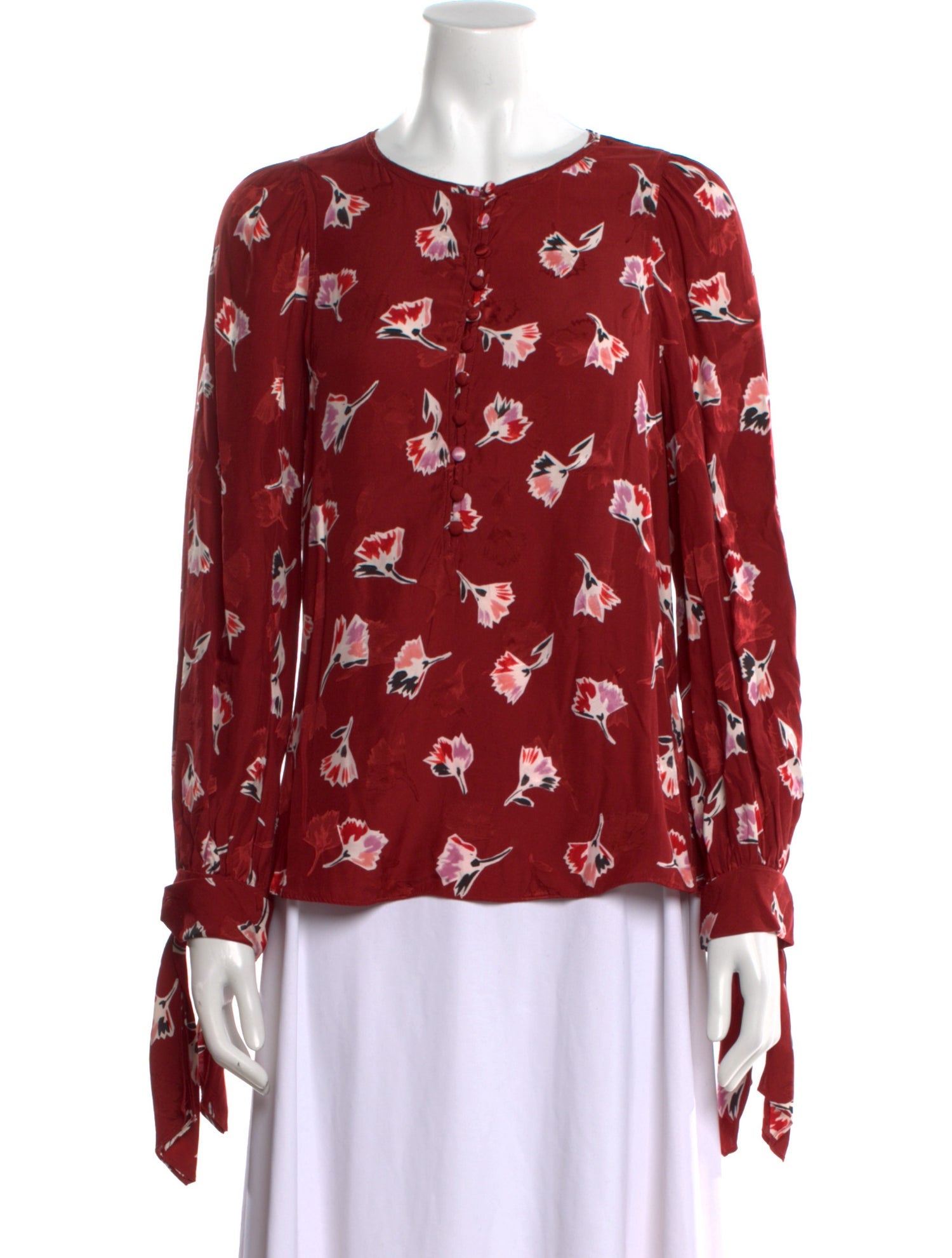 Rebecca Taylor Floral Print Crew Neck Blouse w/ Tags