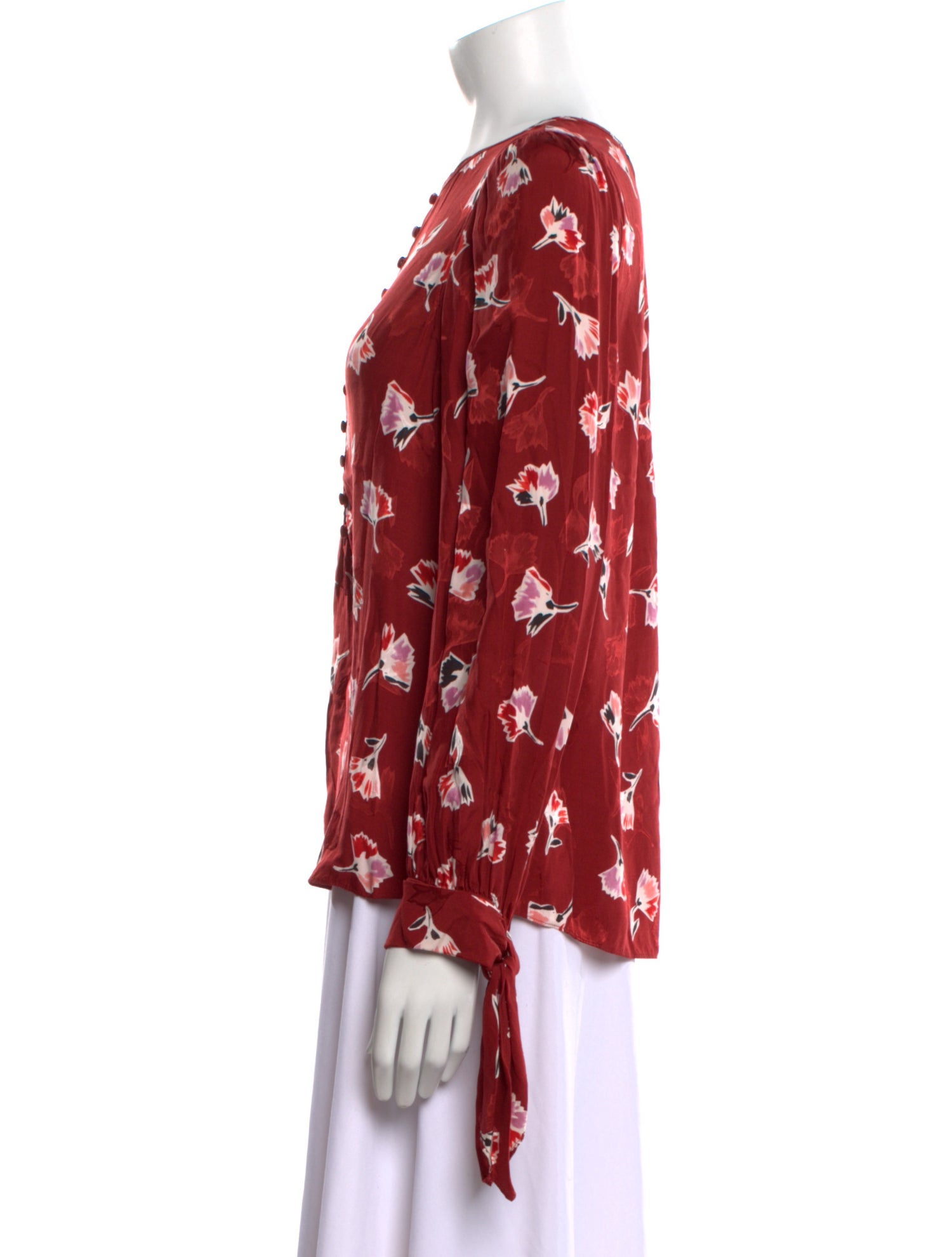 Rebecca Taylor Floral Print Crew Neck Blouse w/ Tags