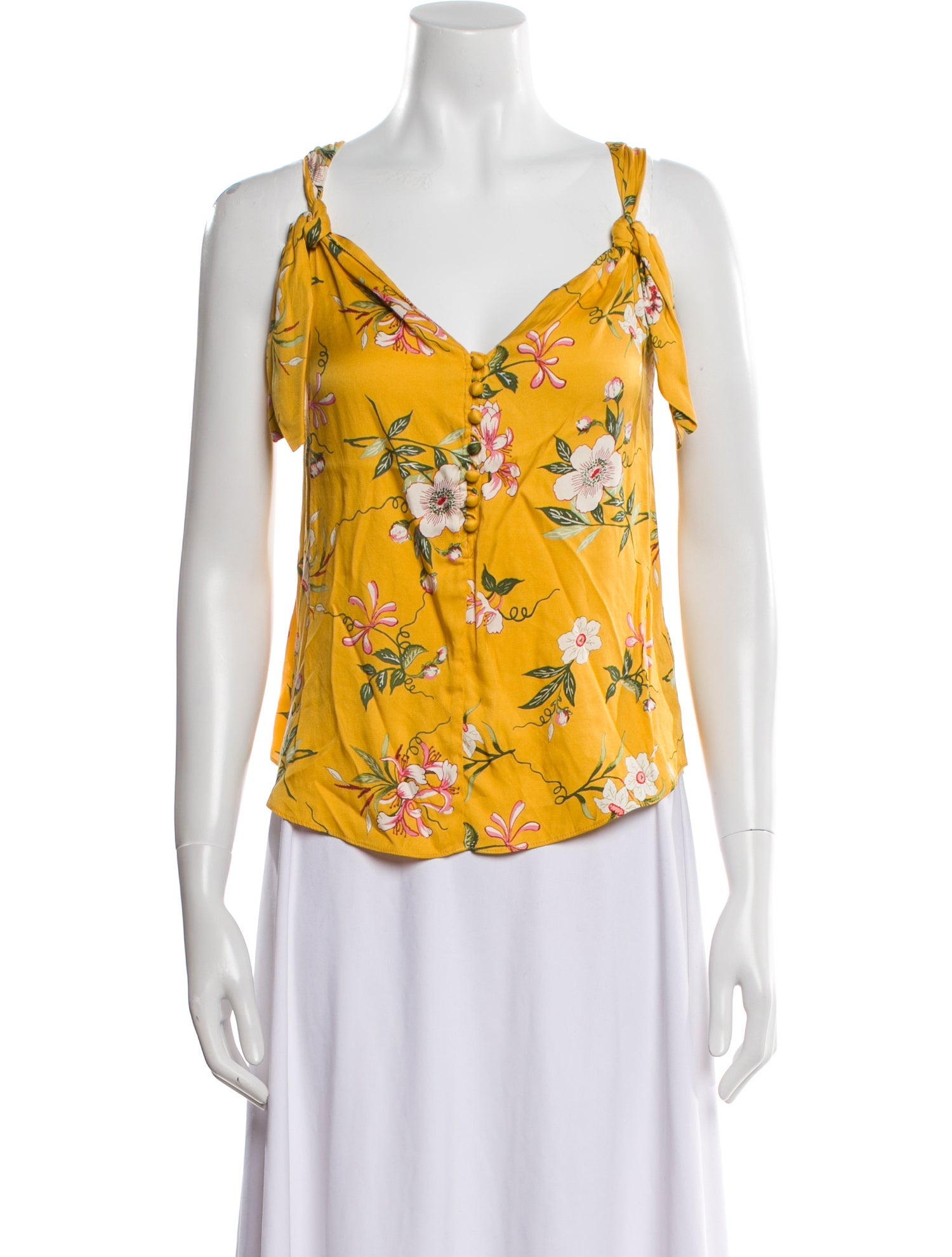 Rebecca Taylor Floral Print V-Neck Blouse w/ Tags