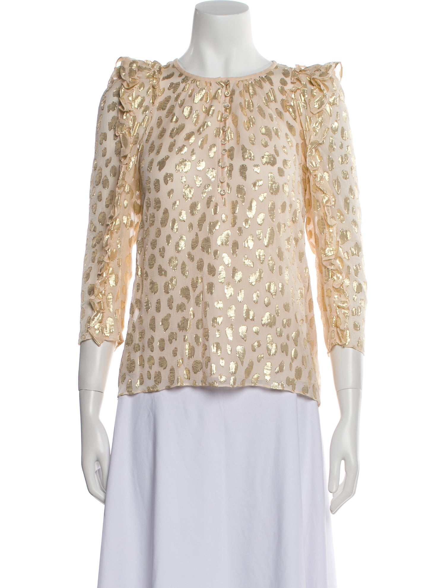 Rebecca Taylor Silk Animal Print Blouse