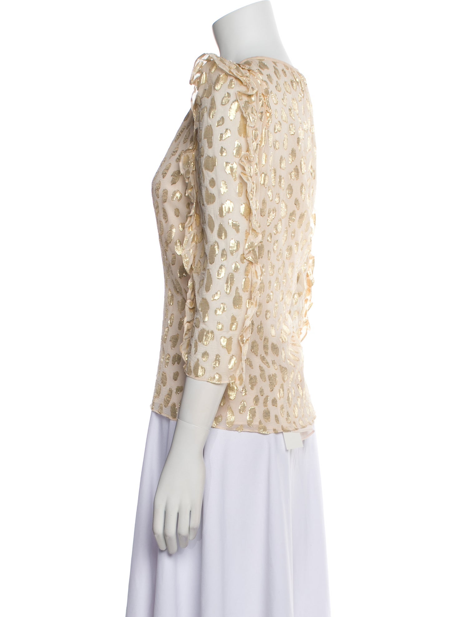 Rebecca Taylor Silk Animal Print Blouse