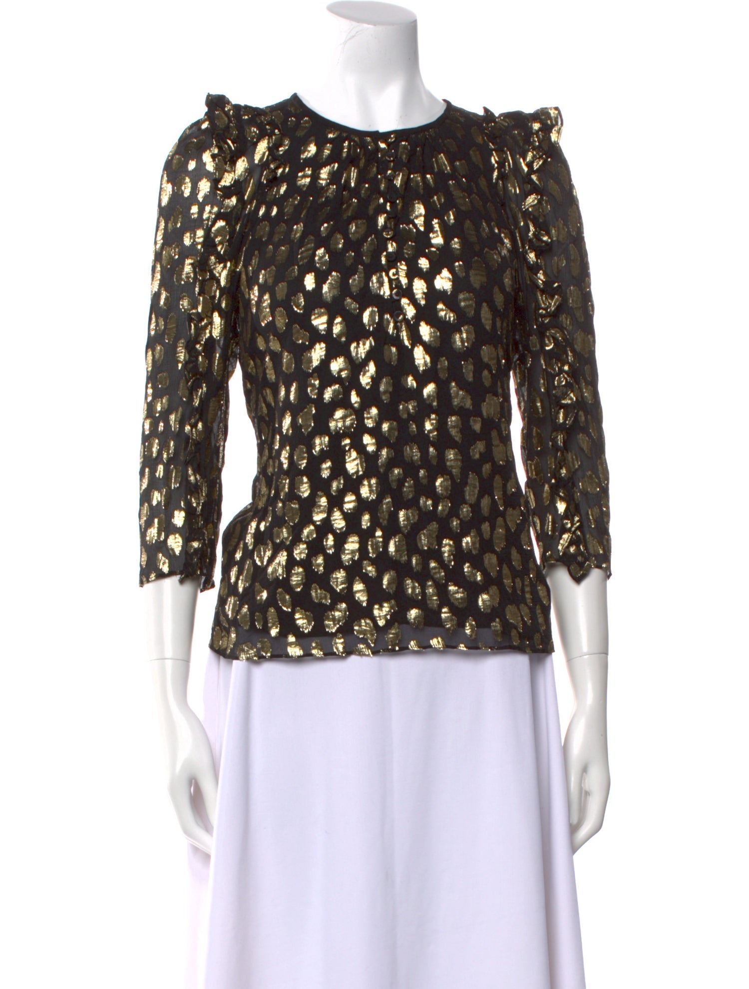 Rebecca Taylor Silk Animal Print Blouse w/ Tags